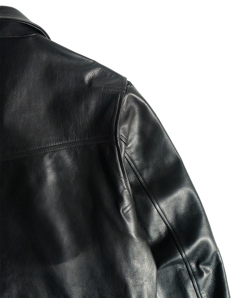 MATSUFUJI（マツフジ）の「【MATSUFUJI/マツフジ】Cow Leather R's Jacket（その他アウター・メンズ・ブラック・2）」の4枚目の写真
