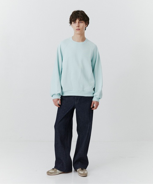 PUBLIC TOKYO(パブリックトウキョウ)の「ソフティスウェットプルオーバー /トレーナー/春服/ウォッシャブル/日本製(Tシャツ/カットソー・メンズ・ミント/ブラック/ブルー・1/2)」の7枚目の写真