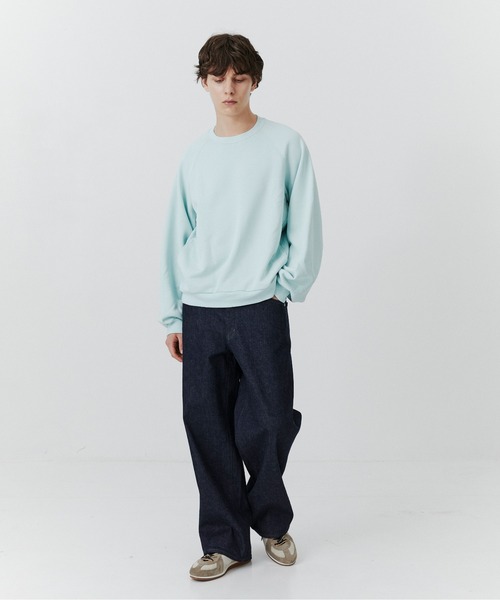 PUBLIC TOKYO(パブリックトウキョウ)の「ソフティスウェットプルオーバー /トレーナー/春服/ウォッシャブル/日本製(Tシャツ/カットソー・メンズ・ミント/ブラック/ブルー・1/2)」の9枚目の写真