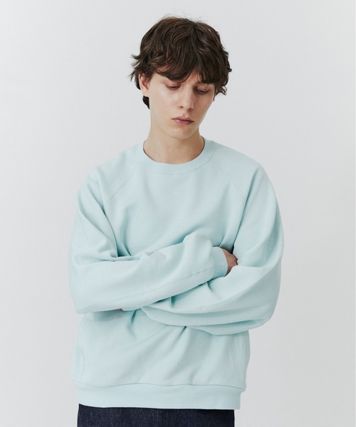 PUBLIC TOKYO(パブリックトウキョウ)の「ソフティスウェットプルオーバー /トレーナー/春服/ウォッシャブル/日本製(Tシャツ/カットソー・メンズ・ミント/ブラック/ブルー・1/2)」の4枚目の写真