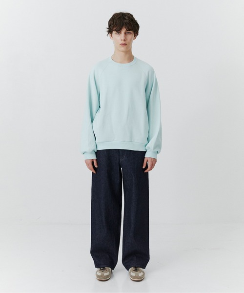 PUBLIC TOKYO(パブリックトウキョウ)の「ソフティスウェットプルオーバー /トレーナー/春服/ウォッシャブル/日本製(Tシャツ/カットソー・メンズ・ミント/ブラック/ブルー・1/2)」の15枚目の写真