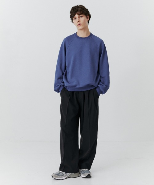 PUBLIC TOKYO(パブリックトウキョウ)の「ソフティスウェットプルオーバー /トレーナー/春服/ウォッシャブル/日本製(Tシャツ/カットソー・メンズ・ミント/ブラック/ブルー・1/2)」の20枚目の写真