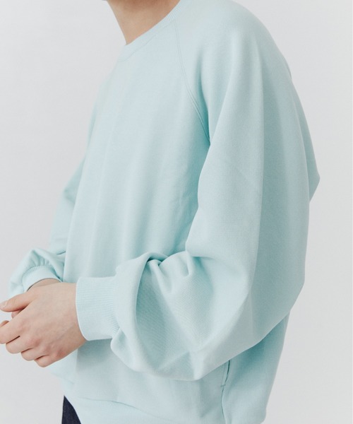 PUBLIC TOKYO(パブリックトウキョウ)の「ソフティスウェットプルオーバー /トレーナー/春服/ウォッシャブル/日本製(Tシャツ/カットソー・メンズ・ミント/ブラック/ブルー・1/2)」の13枚目の写真