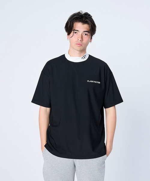 FLASH PACKER(フラッシュパッカー)の「FLASH PACKER フラッシュパッカー / リラックスシルエット スーパードライストレッチ モックネック半袖Tシャツ // XDMT-MK(Tシャツ/カットソー・メンズ・ブラック/ブラウン/ホワイト・MEDIUM/X-LARGE/LARGE)」の3枚目の写真