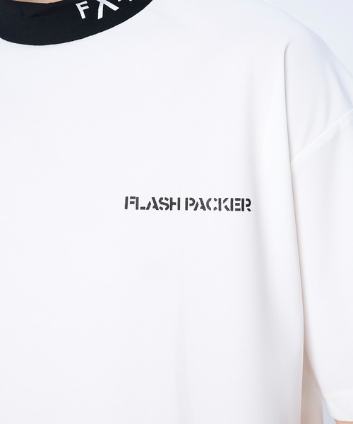 FLASH PACKER(フラッシュパッカー)の「FLASH PACKER フラッシュパッカー / リラックスシルエット スーパードライストレッチ モックネック半袖Tシャツ // XDMT-MK(Tシャツ/カットソー・メンズ・ブラック/ブラウン/ホワイト・MEDIUM/X-LARGE/LARGE)」の5枚目の写真