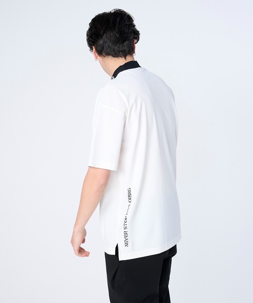 FLASH PACKER(フラッシュパッカー)の「FLASH PACKER フラッシュパッカー / リラックスシルエット スーパードライストレッチ モックネック半袖Tシャツ // XDMT-MK(Tシャツ/カットソー・メンズ・ブラック/ブラウン/ホワイト・MEDIUM/X-LARGE/LARGE)」の8枚目の写真