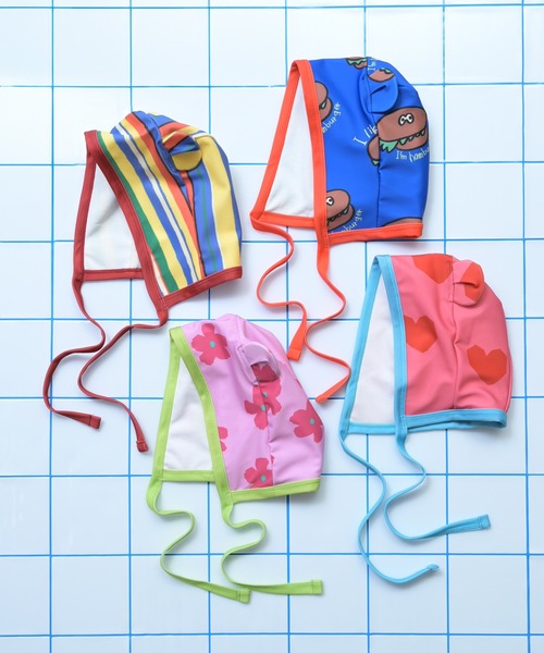 MARKEY'S(マーキーズ)の「【水着/UVカット】mimiベビーキャップ(スイムグッズ・キッズ・ラベンダー/ピンク/ブルー/マルチ・FREE)」の5枚目の写真