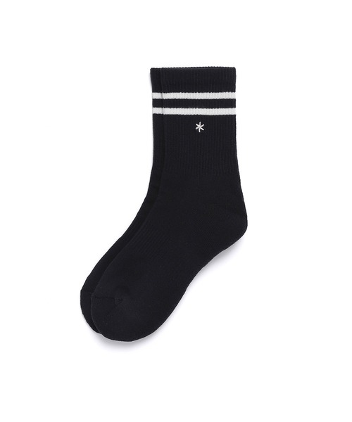Snow Peak(スノーピーク)の「Snow Peak / Asterisk Crew Socks アスタリスククルーソックス 海外限定(ソックス/靴下・メンズ・ナチュラル/ダークネイビー/グレー・24/26)」の3枚目の写真