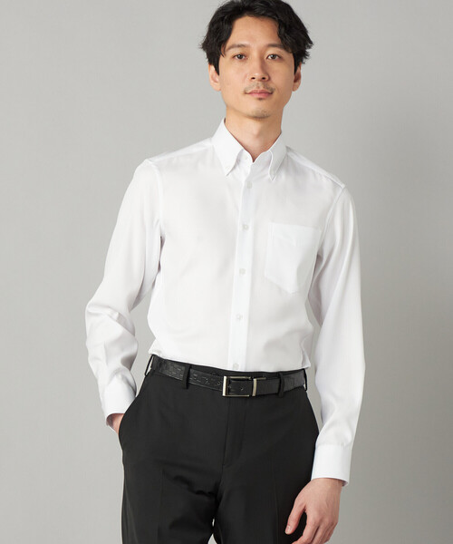 COMME CA MEN（コムサメン）の「【吸水速乾】COOL MAX オックスフォード レギュラーカラーシャツ（シャツ/ブラウス・メンズ・サックスブルー/ホワイト・S/M/L）」の2枚目の写真