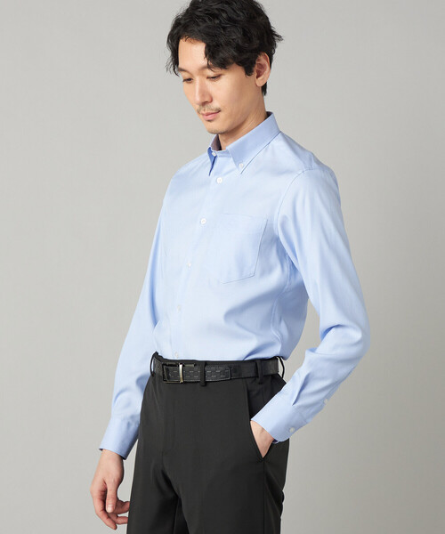 COMME CA MEN（コムサメン）の「【吸水速乾】COOL MAX オックスフォード レギュラーカラーシャツ（シャツ/ブラウス・メンズ・サックスブルー/ホワイト・S/M/L）」の16枚目の写真