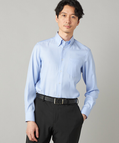 COMME CA MEN（コムサメン）の「【吸水速乾】COOL MAX オックスフォード レギュラーカラーシャツ（シャツ/ブラウス・メンズ・サックスブルー/ホワイト・S/M/L）」の17枚目の写真