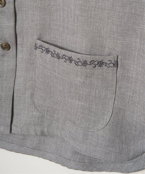 LBC(エルビーシー)の「エクリュハーフスリーブジャケット(テーラードジャケット・レディース・ベージュ/グレー・M/L)」の22枚目の写真