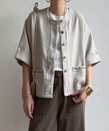 LBC（エルビーシー）の「エクリュハーフスリーブジャケット（テーラードジャケット）」