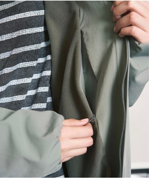 PHINGERIN(フィンガリン)の「【PHINGERIN】フィンガリン CUSHY FLEECE COLLAR JACKET(ナイロンジャケット・メンズ・グレー/ブラック・LARGE/X-LARGE/MEDIUM)」の5枚目の写真