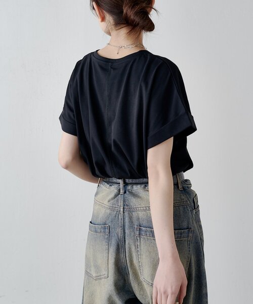 Lui's(ルイス)の「UVカット / 接触冷感ロゴT(Tシャツ/カットソー・レディース・オフホワイト/ブラック/イエロー・FREE)」の15枚目の写真