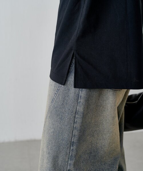 Lui's(ルイス)の「UVカット / 接触冷感ロゴT(Tシャツ/カットソー・レディース・オフホワイト/ブラック/イエロー・FREE)」の21枚目の写真