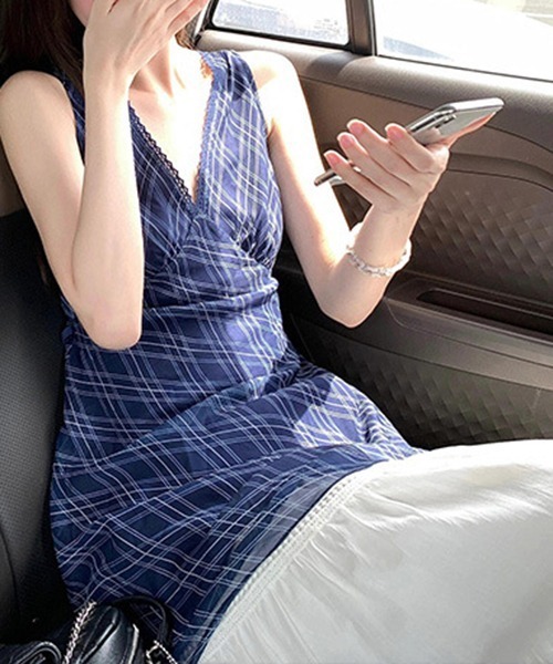 gossip！ロサンゼルス（ゴシップロサンゼルス）の「YUGA　レースステッチ　フレアスカート（スカート・レディース・ホワイト/オフホワイト・L/M）」の6枚目の写真