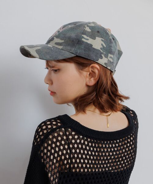 RETRO GIRL(レトロガール)の「ロゴ刺繍キャップ(キャップ・レディース・オフホワイト/ブラック/アニマル・ONE SIZE)」の5枚目の写真