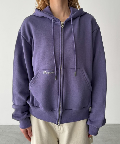 CANAL JEAN(キャナルジーン)の「Lakey Park ZIPUP裏毛パーカー(パーカー・レディース・グレー/パープル・ONE SIZE)」の11枚目の写真