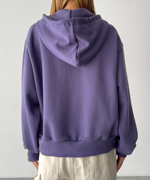 CANAL JEAN(キャナルジーン)の「Lakey Park ZIPUP裏毛パーカー(パーカー・レディース・グレー/パープル・ONE SIZE)」の13枚目の写真