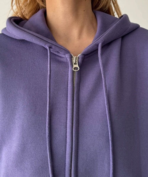 CANAL JEAN(キャナルジーン)の「Lakey Park ZIPUP裏毛パーカー(パーカー・レディース・グレー/パープル・ONE SIZE)」の14枚目の写真