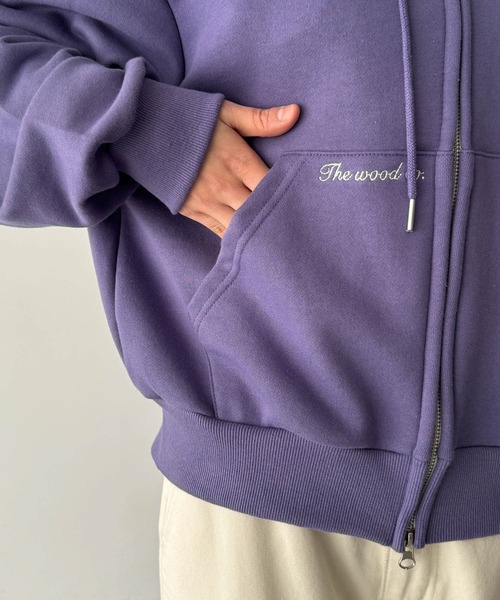 CANAL JEAN(キャナルジーン)の「Lakey Park ZIPUP裏毛パーカー(パーカー・レディース・グレー/パープル・ONE SIZE)」の15枚目の写真