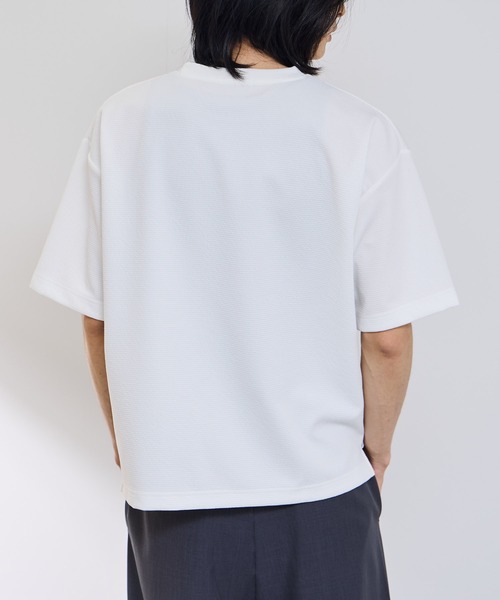 URBAN COLLECTION(アーバンコレクション)の「【URBANCOLLECTION/アーバンコレクション】リップル テーパードシルエット クルーネック 半袖Tシャツ 吸水速乾(Tシャツ/カットソー・メンズ・ベージュ/グレー/ブラック/グリーン/ホワイト・XL/L/M/S)」の7枚目の写真