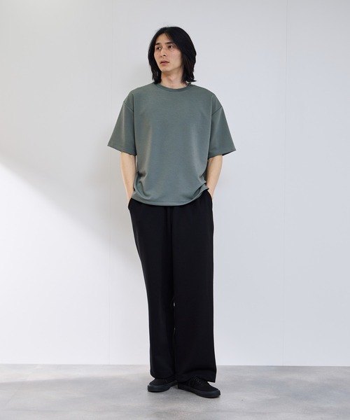 URBAN COLLECTION(アーバンコレクション)の「【URBANCOLLECTION/アーバンコレクション】リップル テーパードシルエット クルーネック 半袖Tシャツ 吸水速乾(Tシャツ/カットソー・メンズ・ベージュ/グレー/ブラック/グリーン/ホワイト・XL/L/M/S)」の14枚目の写真