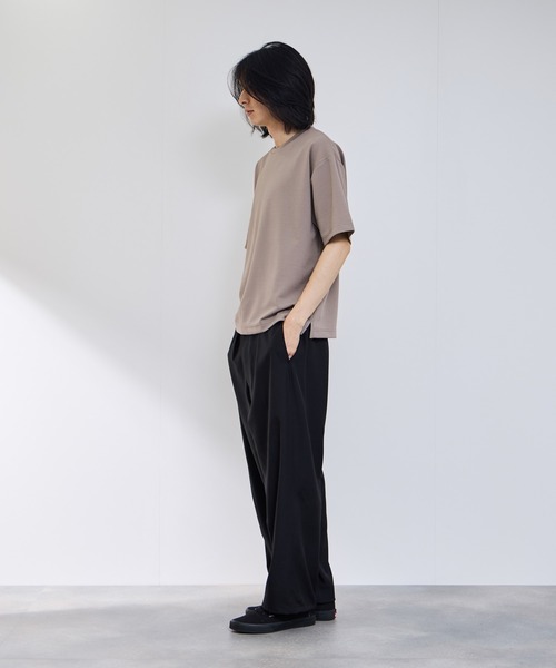 URBAN COLLECTION(アーバンコレクション)の「【URBANCOLLECTION/アーバンコレクション】リップル テーパードシルエット クルーネック 半袖Tシャツ 吸水速乾(Tシャツ/カットソー・メンズ・ベージュ/グレー/ブラック/グリーン/ホワイト・XL/L/M/S)」の16枚目の写真