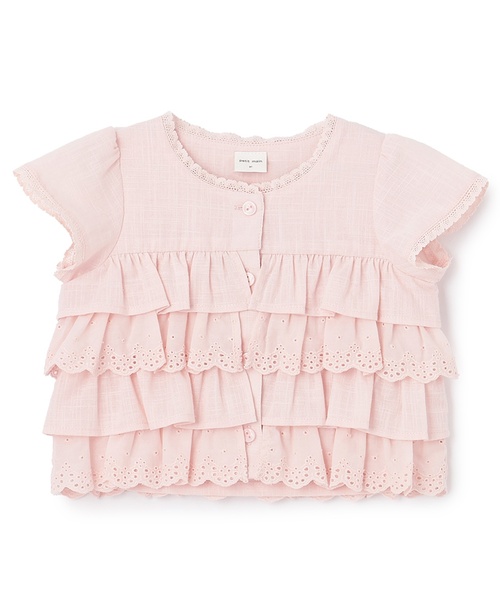 petit main（プティマイン）の「レースフリルトップス（シャツ/ブラウス・キッズ・ネイビー/ライトピンク・130cm/90cm/100cm/110cm/120cm/80ｃｍ）」の13枚目の写真
