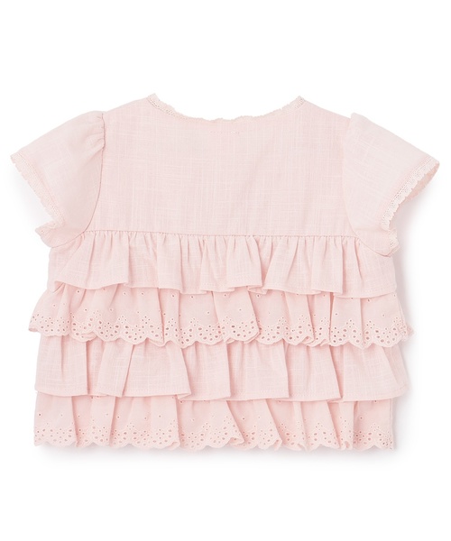 petit main（プティマイン）の「レースフリルトップス（シャツ/ブラウス・キッズ・ネイビー/ライトピンク・130cm/90cm/100cm/110cm/120cm/80ｃｍ）」の12枚目の写真