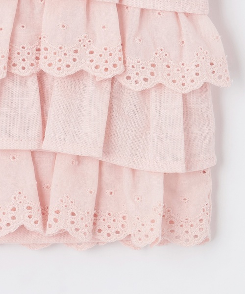 petit main（プティマイン）の「レースフリルトップス（シャツ/ブラウス・キッズ・ネイビー/ライトピンク・130cm/90cm/100cm/110cm/120cm/80ｃｍ）」の9枚目の写真