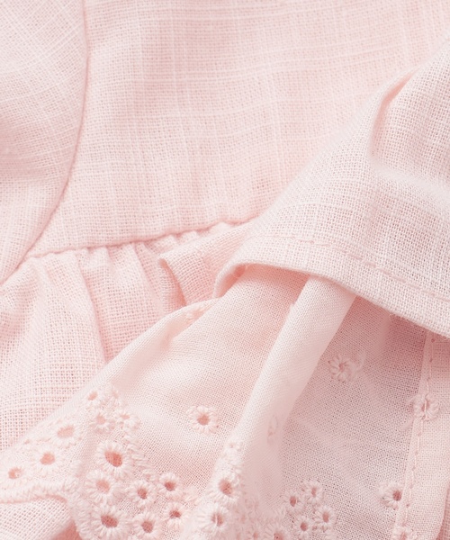 petit main（プティマイン）の「レースフリルトップス（シャツ/ブラウス・キッズ・ネイビー/ライトピンク・130cm/90cm/100cm/110cm/120cm/80ｃｍ）」の8枚目の写真