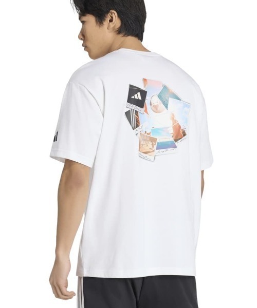 adidas(アディダス)の「【別注】アディダス adidas フォトグラフィック サマー Tシャツ 限定コラボ(Tシャツ/カットソー・メンズ・ブラック/ベージュ/ホワイト・S/M/L/LL/3L)」の2枚目の写真