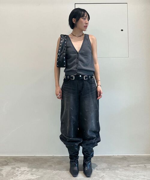 DIAGONAL(ダイアゴナル)の「DAMAGE DENIM PANTS (black)(デニムパンツ・レディース・その他・MEDIUM)」の9枚目の写真