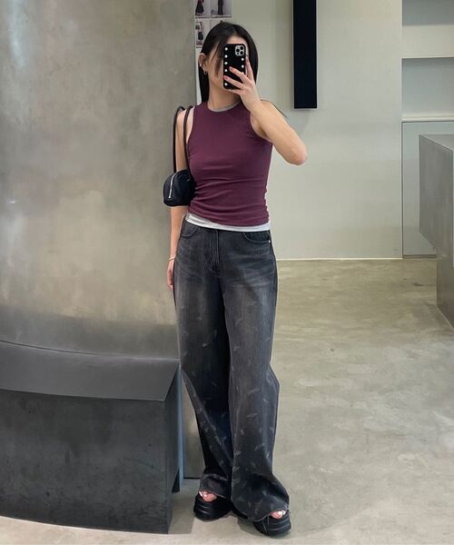DIAGONAL(ダイアゴナル)の「DAMAGE DENIM PANTS (black)(デニムパンツ・レディース・その他・MEDIUM)」の10枚目の写真
