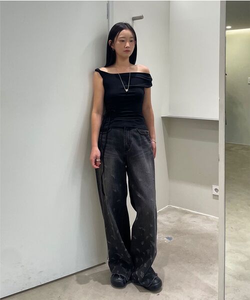 DIAGONAL(ダイアゴナル)の「DAMAGE DENIM PANTS (black)(デニムパンツ・レディース・その他・MEDIUM)」の11枚目の写真