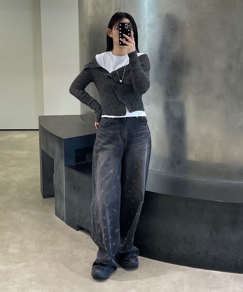 DIAGONAL(ダイアゴナル)の「DAMAGE DENIM PANTS (black)(デニムパンツ・レディース・その他・MEDIUM)」の16枚目の写真