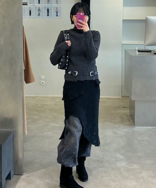 DIAGONAL(ダイアゴナル)の「DAMAGE DENIM PANTS (black)(デニムパンツ・レディース・その他・MEDIUM)」の17枚目の写真