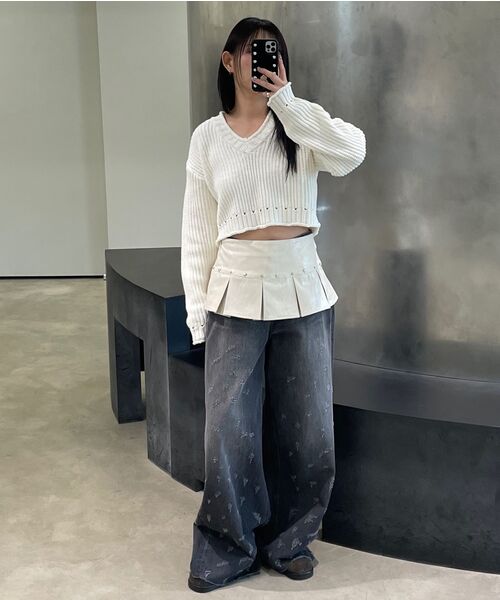 DIAGONAL(ダイアゴナル)の「DAMAGE DENIM PANTS (black)(デニムパンツ・レディース・その他・MEDIUM)」の18枚目の写真
