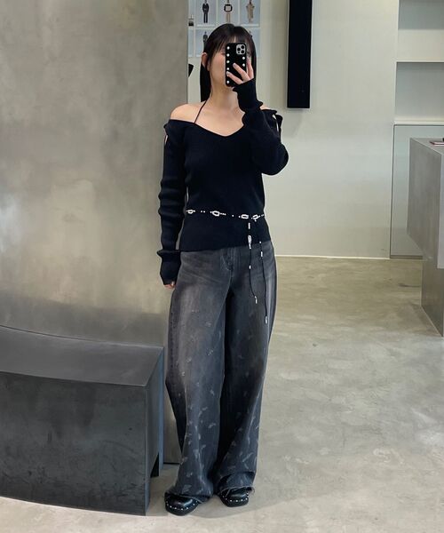 DIAGONAL(ダイアゴナル)の「DAMAGE DENIM PANTS (black)(デニムパンツ・レディース・その他・MEDIUM)」の19枚目の写真