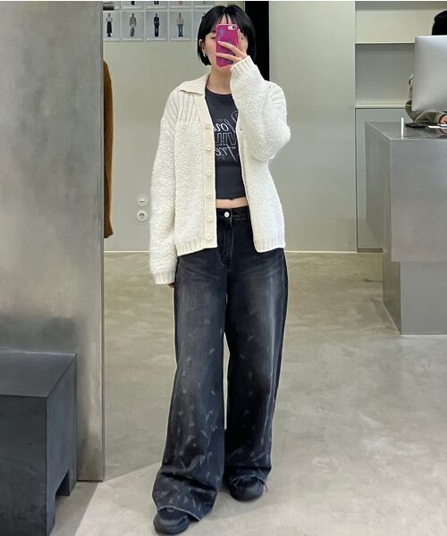 DIAGONAL(ダイアゴナル)の「DAMAGE DENIM PANTS (black)(デニムパンツ・レディース・その他・MEDIUM)」の21枚目の写真