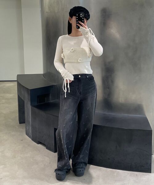 DIAGONAL(ダイアゴナル)の「DAMAGE DENIM PANTS (black)(デニムパンツ・レディース・その他・MEDIUM)」の22枚目の写真