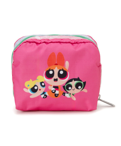 LeSportsac（レスポートサック）の「SQUARE COSMETIC パワーパフ ガールズピンクスクエアコスメティック（ポーチ・レディース・ピンク・FREE）」の3枚目の写真