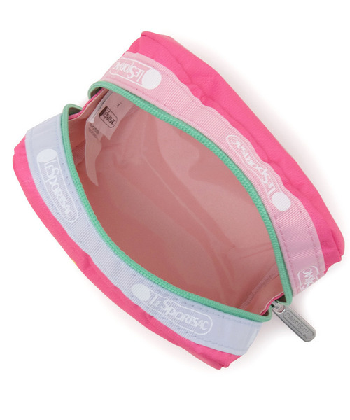 LeSportsac（レスポートサック）の「SQUARE COSMETIC パワーパフ ガールズピンクスクエアコスメティック（ポーチ・レディース・ピンク・FREE）」の4枚目の写真