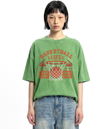 DTF バスケットボールピグメント半袖Tシャツ グリーン