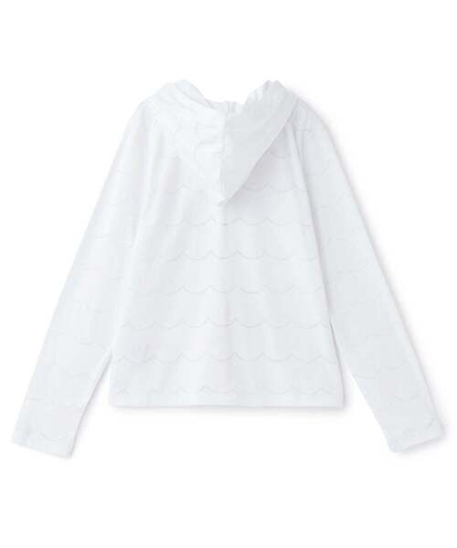 kate spade new york kids（ケイトスペードニューヨーク）の「【人気商品再入荷】【直営店で取り扱い無し】ガールズ スカラップオパールパーカ（パーカー・キッズ・オフホワイト・140cm/160cm/150cm）」の2枚目の写真