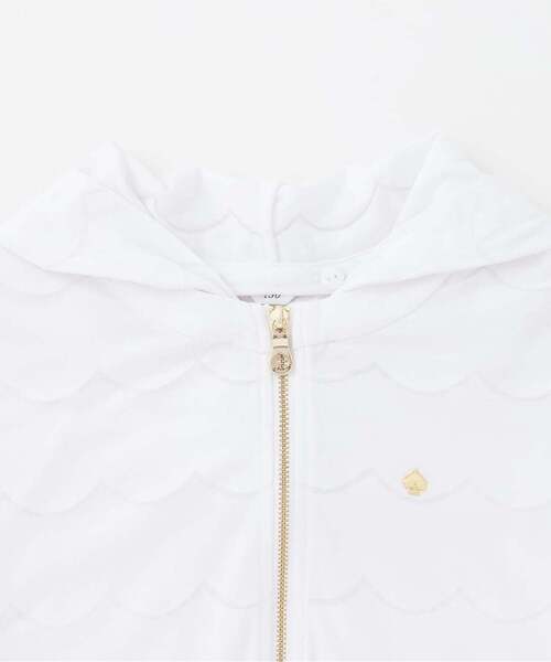 kate spade new york kids（ケイトスペードニューヨーク）の「【人気商品再入荷】【直営店で取り扱い無し】ガールズ スカラップオパールパーカ（パーカー・キッズ・オフホワイト・140cm/160cm/150cm）」の3枚目の写真