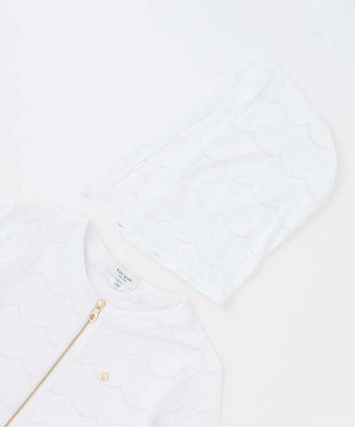 kate spade new york kids（ケイトスペードニューヨーク）の「【人気商品再入荷】【直営店で取り扱い無し】ガールズ スカラップオパールパーカ（パーカー・キッズ・オフホワイト・140cm/160cm/150cm）」の4枚目の写真