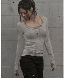 Steel Button Top (light gray)